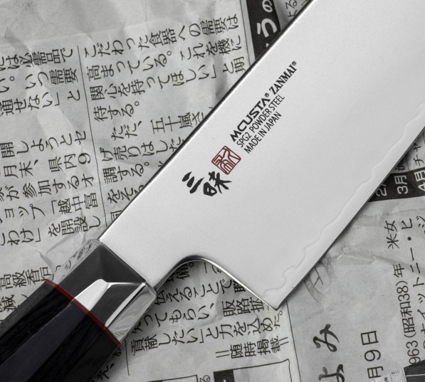 MCUSTA Zanmai Revolution 18 cm - nóż japoński Santoku ze stali nierdzewnej 