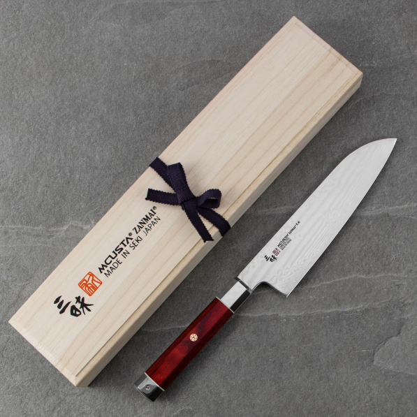 MCUSTA Zanmai Ultimate Aranami 18 cm - nóż japoński Santoku ze stali nierdzewnej 