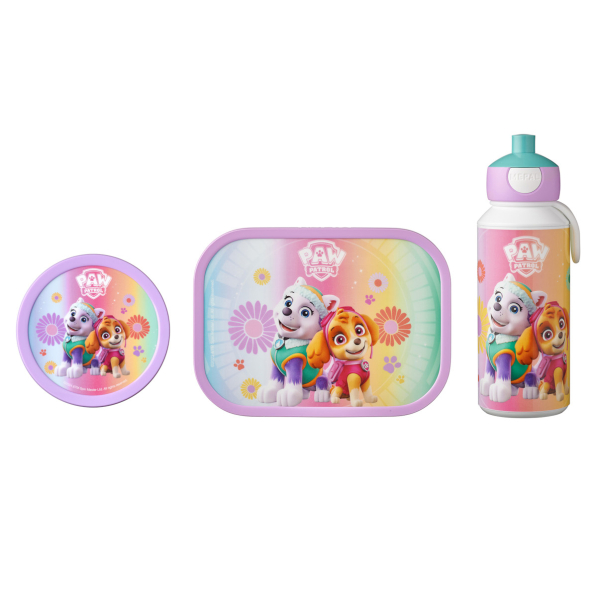 MEPAL Campus Paw Patrol Girls 3 el. - lunch box / śniadaniówka z pojemnikiem na owoce i bidonem