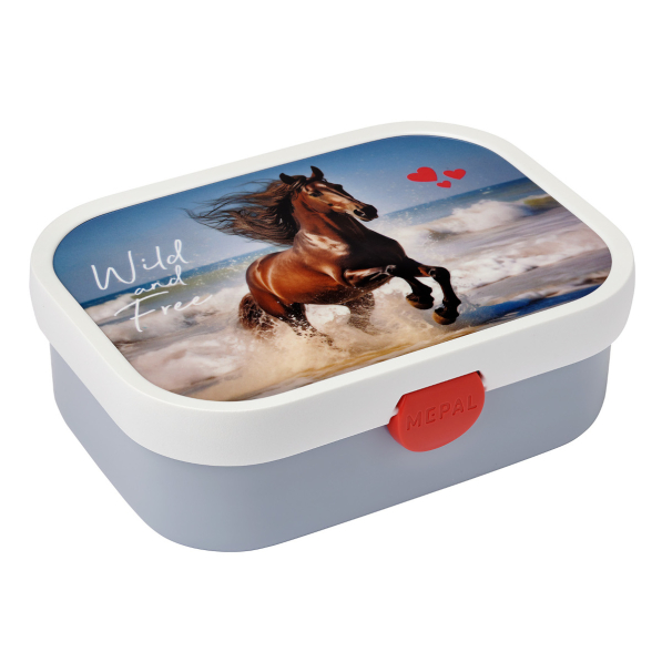 MEPAL Campus Wild Horse 3 el. - lunch box / śniadaniówka z pojemnikiem na owoce i bidonem