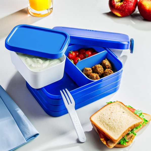 MEPAL Take a Break 0,9 l - lunch box / śniadaniówka plastikowa z dwoma pojemnikami i widelcem