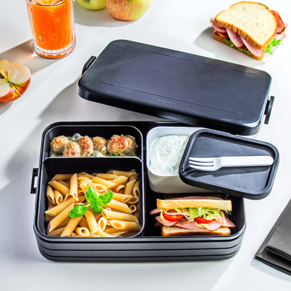 MEPAL Take a Break 1,5 l - lunch box / śniadaniówka plastikowa z dwoma pojemnikami i widelcem
