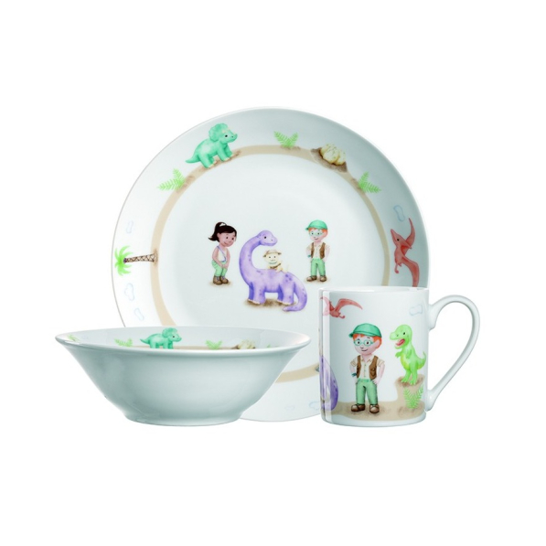 Naczynia dla dzieci porcelanowe LEONARDO BAMBINI AVVENTURA 3 el.