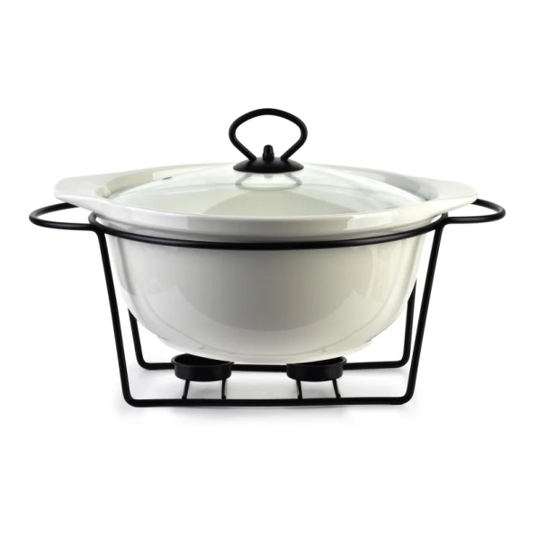 Naczynie / Waza na zupę ceramiczna z podgrzewaczem MODERN KITCHEN 2,4 l