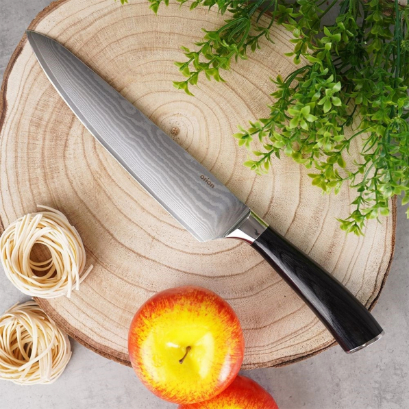 Nóż szefa kuchni ze stali damasceńskiej DAMASCUS 20 cm
