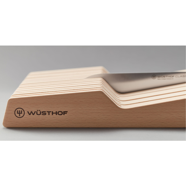 WUSTHOF 43 x 10 cm - organizer / wkład do szuflady na noże z drewna bukowego