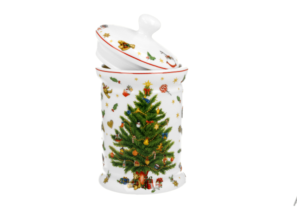 Pojemnik świąteczny na ciastka i pierniki porcelanowy DUO CHRISTMAS TREE 900 ml