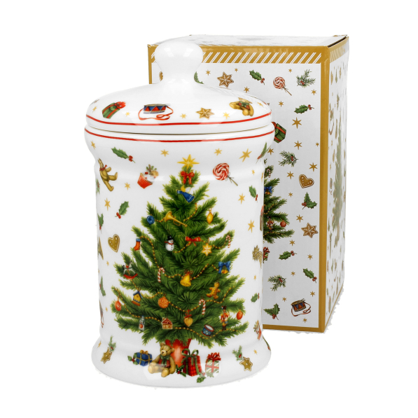 Pojemnik świąteczny na ciastka i pierniki porcelanowy DUO CHRISTMAS TREE 900 ml