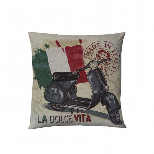 Poszewka na poduszkę dekoracyjna gobelinowa MISS LUCY ITALIANO 45 x 45 cm 