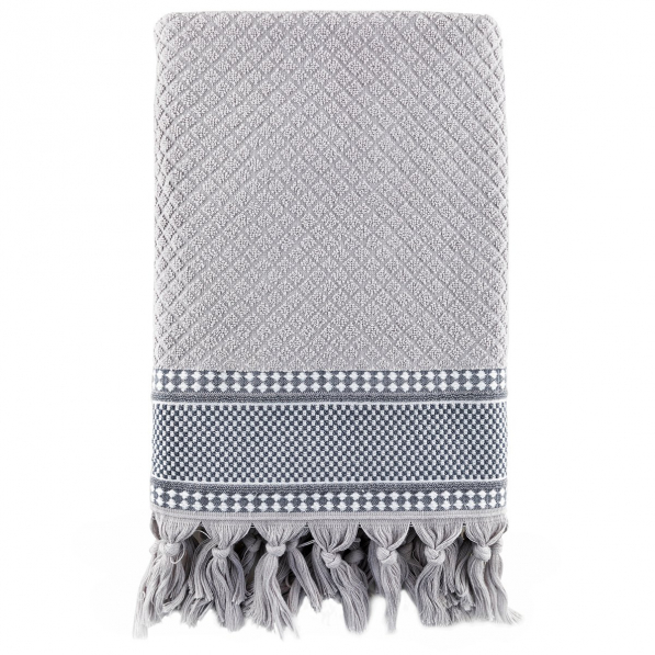 Ręcznik łazienkowy bawełniany MISS LUCY BELARDA JASNOSZARY 50 X 90 cm