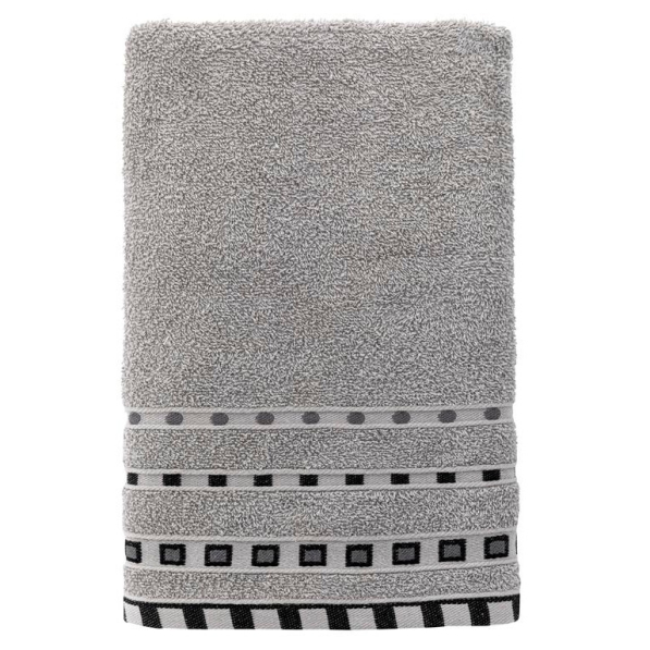 Ręcznik łazienkowy bawełniany MISS LUCY MICHAEL BASIC SZARY 50 x 90 cm