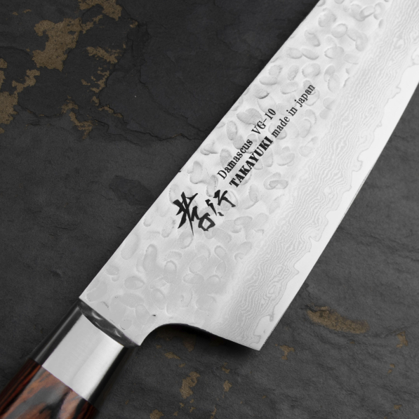 SAKAI TAKAYUKI Hammered 16 cm - japoński nóż szefa kuchni ze stali damasceńskiej