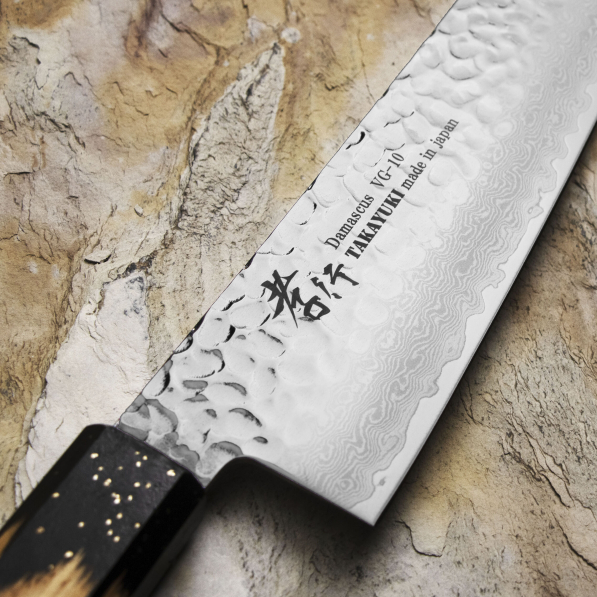 SAKAI TAKAYUKI Urushi Kokushin 21 cm - japoński nóż szefa kuchni ze stali damasceńskiej