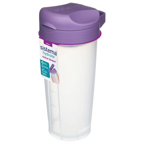 SISTEMA Hydrate Active Shaker 0,75 l - shaker do odżywek i białka plastikowy
