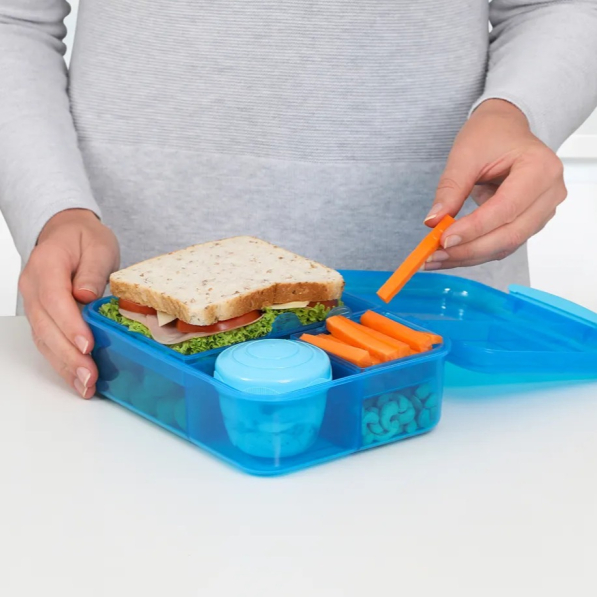 SISTEMA To Go Bento Lunch 1,65 l - lunch box trzykomorowy z pojemnikiem na jogurt