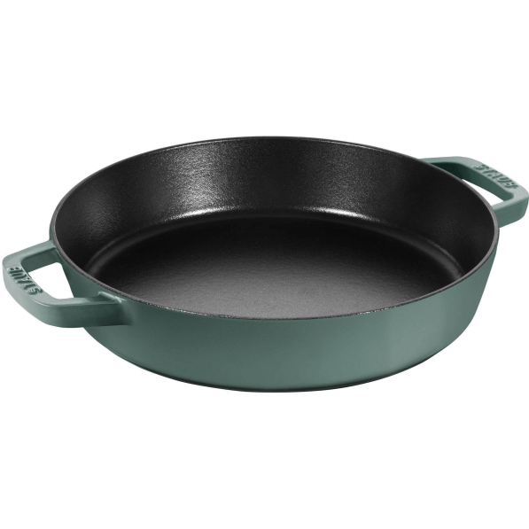 STAUB 26 cm - patelnia żeliwna emaliowana z dwoma uchwytami