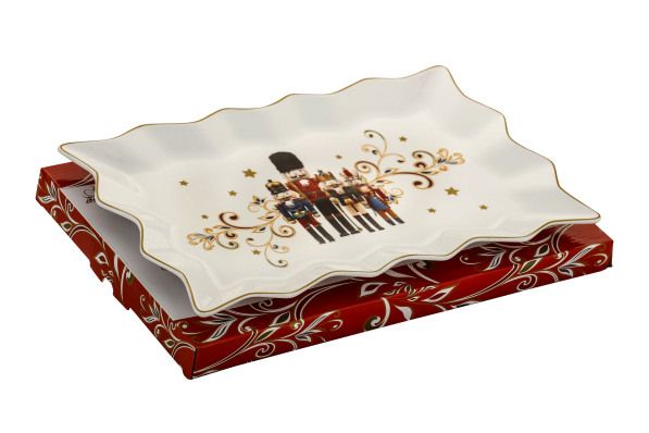 Talerz / półmisek świąteczny porcelanowy MAGNOBLE DZIADKI DO ORZECHÓW 35 x 23 cm