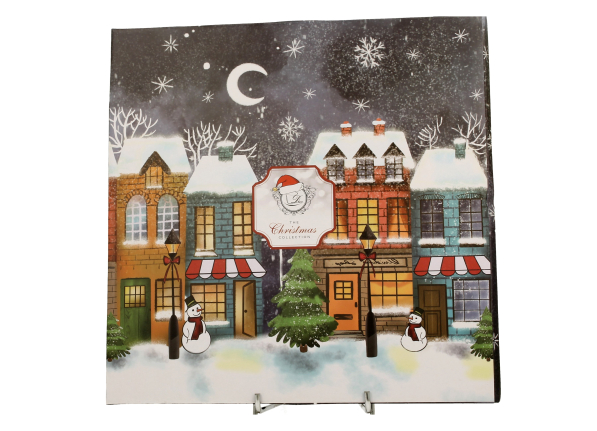 Talerz świąteczny obiadowy porcelanowy DUO CHRISTMAS CITY 27 cm