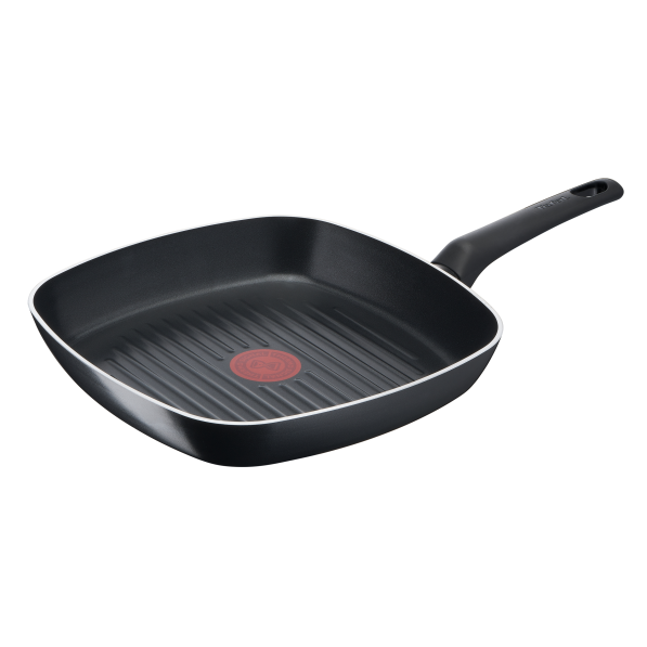 TEFAL Simple Cook 26 x 26 cm czarna - patelnia grillowa nieprzywierająca z sensorem smażenia