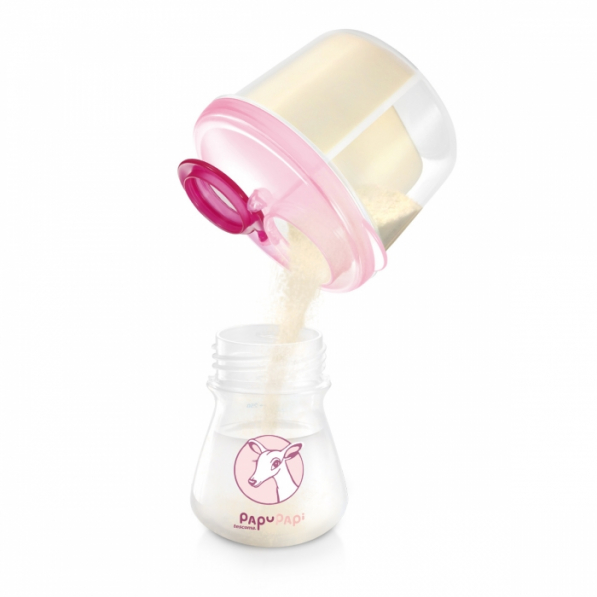 TESCOMA Papu Papi 0,3 l różowy - pojemnik na mleko w proszku plastikowy