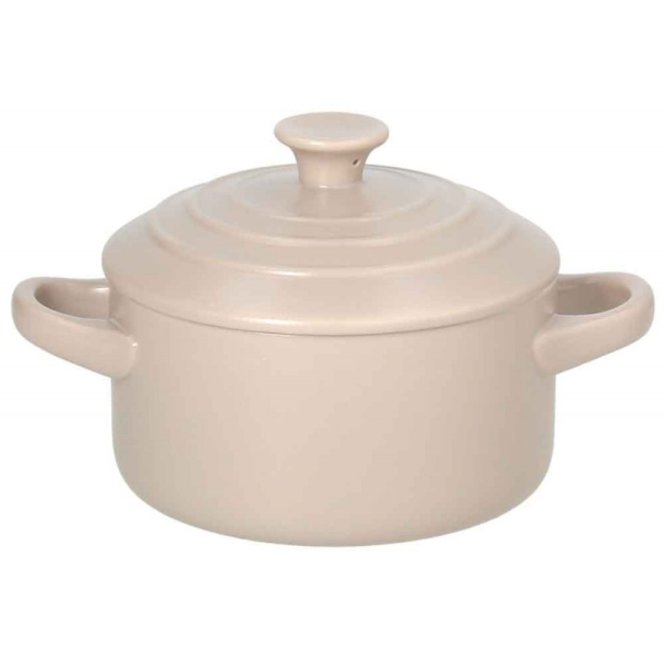 TOGNANA Mignon Sabbia Cocotte 20 cm - naczynie do serwowania porcelanowe z pokrywką