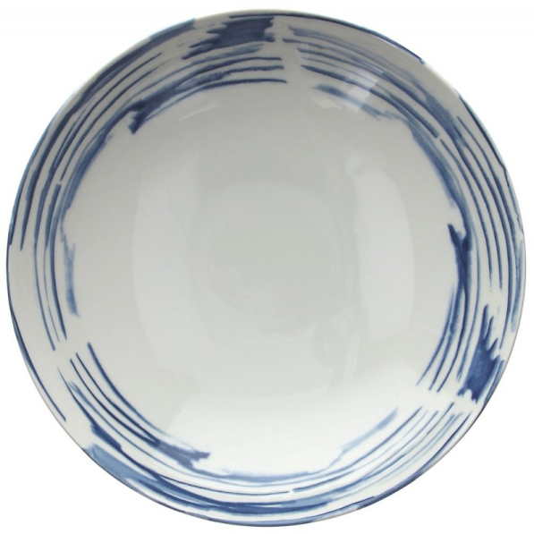 TOGNANA Sea Side Maiolica Blu 21 cm - talerz obiadowy głęboki porcelanowy