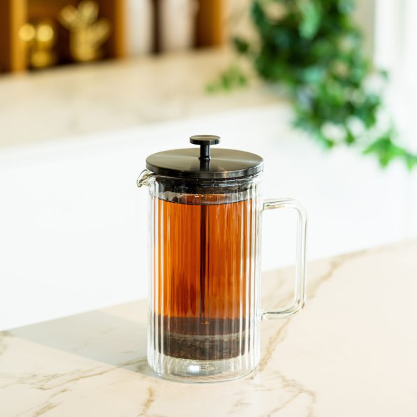 VIALLI DESIGN Tulip 1 l - french press / zaparzacz do kawy i herbaty tłokowy ryflowany