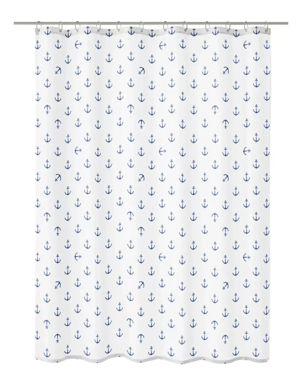 Zasłona prysznicowa tekstylna z obciążeniem KLEINE WOLKE ANCHOR 180 x 180 cm