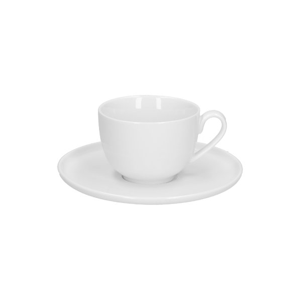 LA PORCELLANA BIANCA Corte 200 ml 6 szt - filiżanki do kawy i herbaty porcelanowe ze spodkami