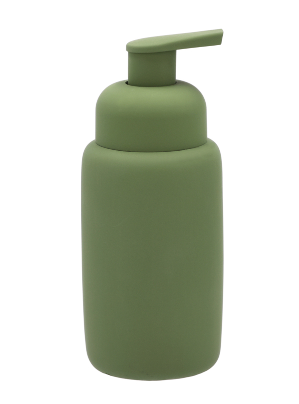 SODAHL Mono Olive 250 ml - dozownik do mydła w płynie lub płynu do mycia naczyń kamionkowy