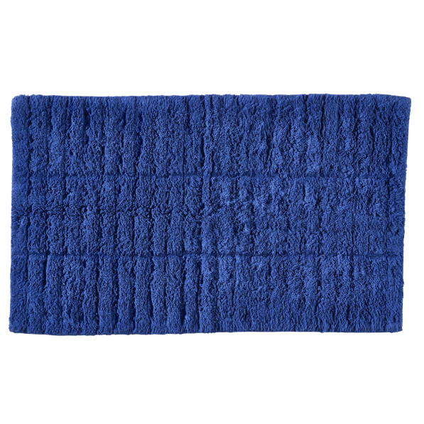 ZONE DENMARK Tiles Indigo Blue 80 x 50 cm - dywanik łazienkowy bawełniany