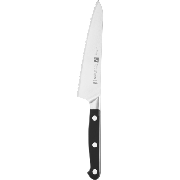 ZWILLING Pro 14 cm - nóż szefa kuchni z ząbkami ze stali węglowej