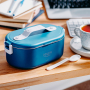 Adler AD 4505 0,8 l - lunch box / śniadaniówka elektryczna ze stali nierdzewnej z łyżką