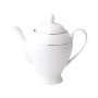 AMBITION Aura Silver 1,1 l - dzbanek do kawy i herbaty porcelanowy