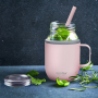 ASOBU Moonshine 480 ml - słoik do picia termiczny szklany ze słomką