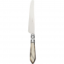 BUGATTI Aladdin 24,5 cm biały perłowy - nóż stołowy ze stali nierdzewnej