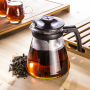TESCOMA Teo Tone 1,25 l czarny - dzbanek do herbaty szklany z zaparzaczem