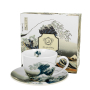 Filiżanka do kawy i herbaty porcelanowa ze spodkiem DUO ART GALLERY THE GREAT WAVE BY HOKUSAI 250 ml