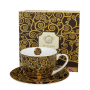 Filiżanka do kawy i herbaty porcelanowa ze spodkiem DUO ART GALLERY TREE OF LIFE BY GUSTAV KLIMT 250 ml