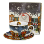 Filiżanka świąteczna porcelanowa ze spodkiem DUO CHRISTMAS CITY 280 ml