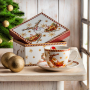 Filiżanka świąteczna porcelanowa ze spodkiem DUO SANTA ON SLEIGH 280 ml