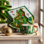 Filiżanka świąteczna porcelanowa ze spodkiem i łyżeczką DUO CHRISTMAS SPIRIT 280 ml