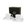 Filiżanki do espresso porcelanowe ze spodkami DUO INFINITY 80 ml 2 szt.