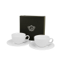 Filiżanki do espresso porcelanowe ze spodkami DUO RAPHAEL 100 ml 2 szt.