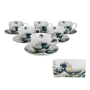 Filiżanki do kawy i herbaty porcelanowe ze spodkami DUO ART GALLERY THE GREAT WAVE BY HOKUSAI 250 ml 6 szt.