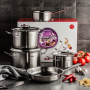 FISSLER Original Profi Collection - zestaw 4 garnków z pokrywkami i patelnią ze stal nierdzewnej