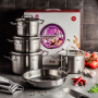 FISSLER Original Profi Collection - zestaw 4 garnków z pokrywkami i patelnią ze stal nierdzewnej