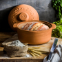 Garnek rzymski gliniany do chleba z pokrywką KRYSTYNKA ROMA ROUND 4 l