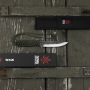KANETSUNE SEKI Karasu Kuro 12,5 cm - nóż japoński survivalowy ze stali wysokowęglowej z etui / pochwą