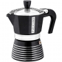 Kawiarka aluminiowa ciśnieniowa na 3 filiżanki espresso (3 tz) PEDRINI INFINITY ROCK czarna
